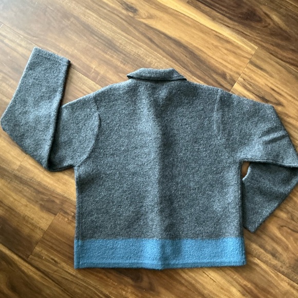 Vtg PENDLETON Blue 100% Virgin Wool Cardigan Button Front Sweater Women's PL - Picture 2 of 10